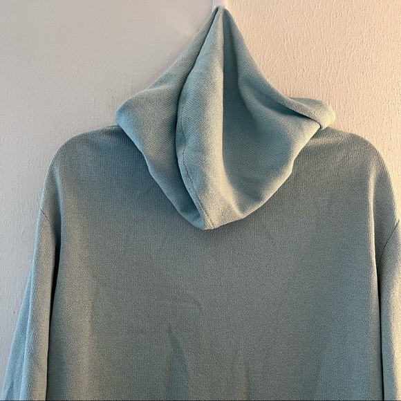 St. John Sport Sweater Light Blue Full Zip Hooded Santana Knit Sweater Sz S GUC - Picture 12 of 14